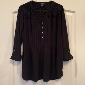 Women’s Black 1X Blouse